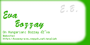 eva bozzay business card